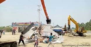 শিমুলিয়াঘাটে হোটেল রেস্টুরেন্টসহ ৫১ স্থাপনা উচ্ছেদ